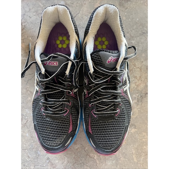 Asics Shoes - Asics GT-2000 Running Shoes Sneaker T2K7N Black Gray Blue Pink Womens 8